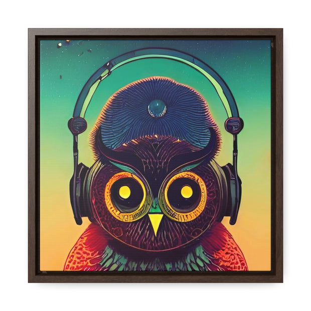 Woke OWL - Gallery Canvas Wrap, Square Frame