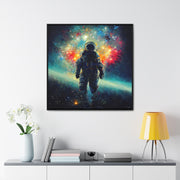 Space Man Gallery Canvas Wrap, Square Frame